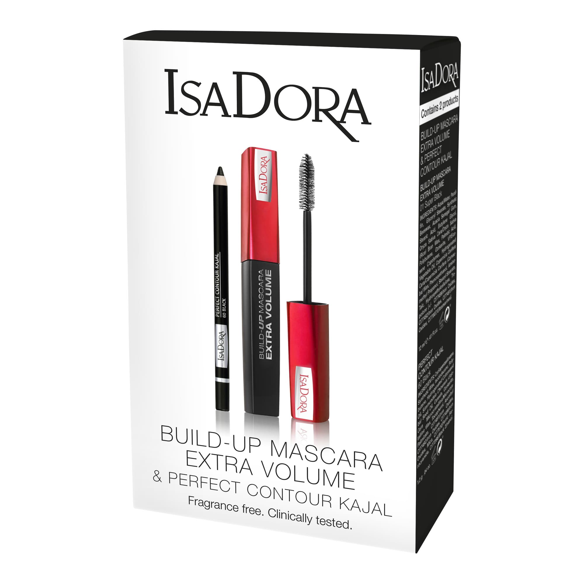 Build up маскара extra volume м тушь. Isadora набор для макияжа глаз: тушь для ресниц build-up mascara extra volume тон 01, карандаш для век perfect contour kajal тон 60. Тушь иса дора объем для ресниц. Isadora тушь build-up mascara extra volume. Isadora build-up mascara extra volume.
