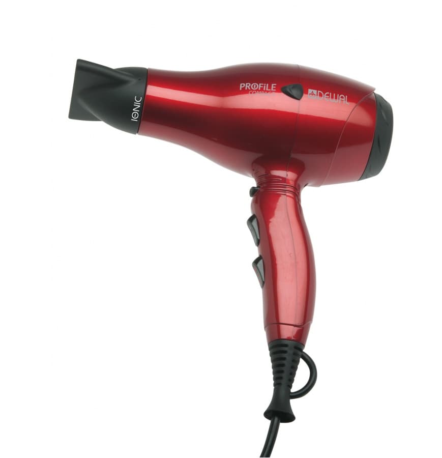 Фен PROFILE Compact 03-119 красный ионизация 2 насадки 2000W