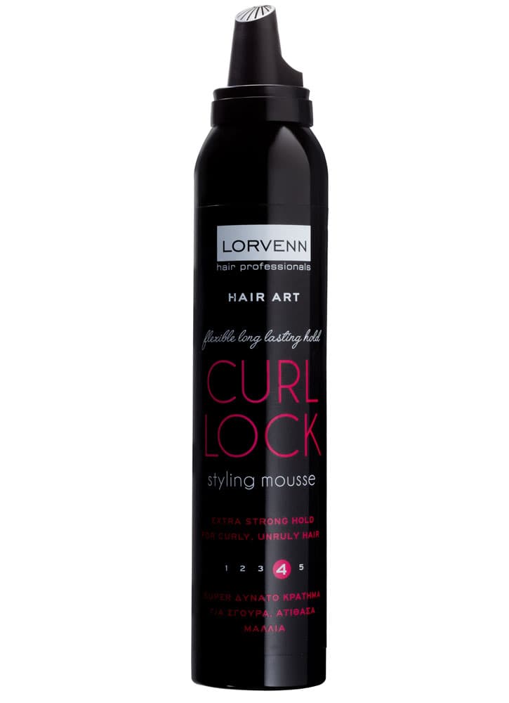 MOUSSE CURL LOCK Пена для укладки для непослушных кудрявых волос очень сильная фиксация 200 мл