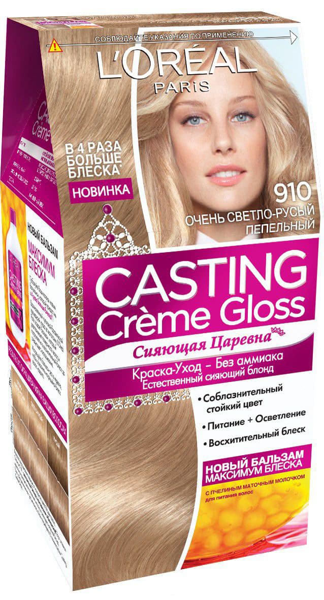 L'OREAL Casting Creme Gloss Краска д/волос №910 Оч.св.ру.пеп № 910