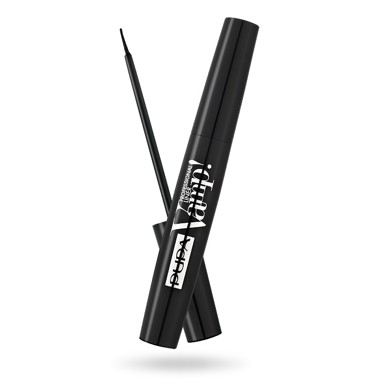 VAMP! PROFESSIONAL LINER Подводка для век с ультратонкой кистью № 100 черный водостойкий