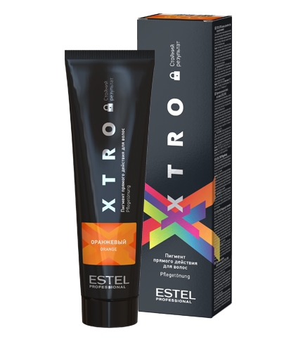 XTRO Пигмент прямого действия для волос BLACK Оранжевый 100 мл