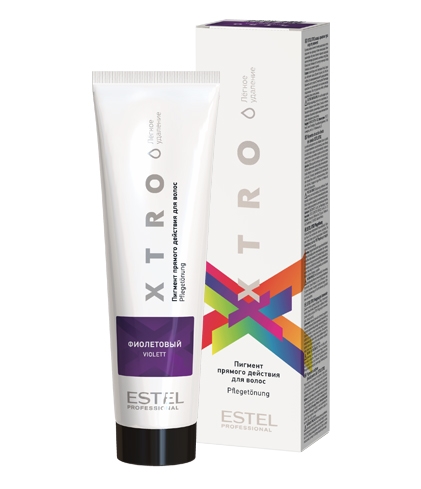 XTRO Пигмент прямого действия для волос WHITE Фиолетовый 100 мл
