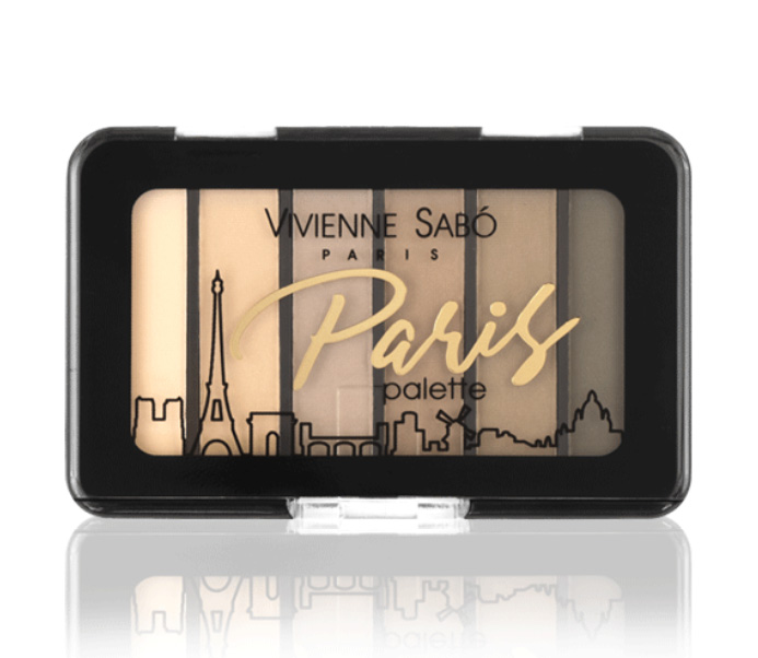 PARIS Палетка теней для век мини 6-цветная № 01