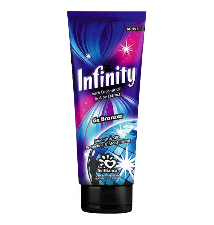 INFINITY Крем для загара в солярии с маслом кокоса, экстрактом алоэ и бронзаторами 125 мл