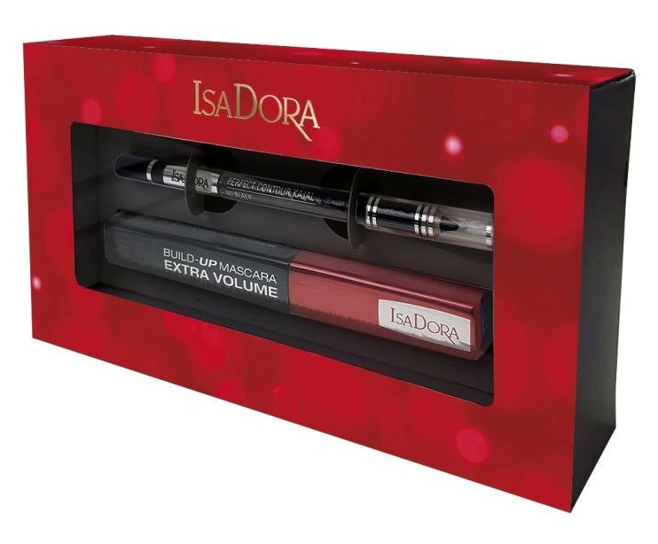 Набор Тушь для ресниц Build-Up Mascara Extra Volume №01 и Карандаш для глаз  Perfect Contour Kajal