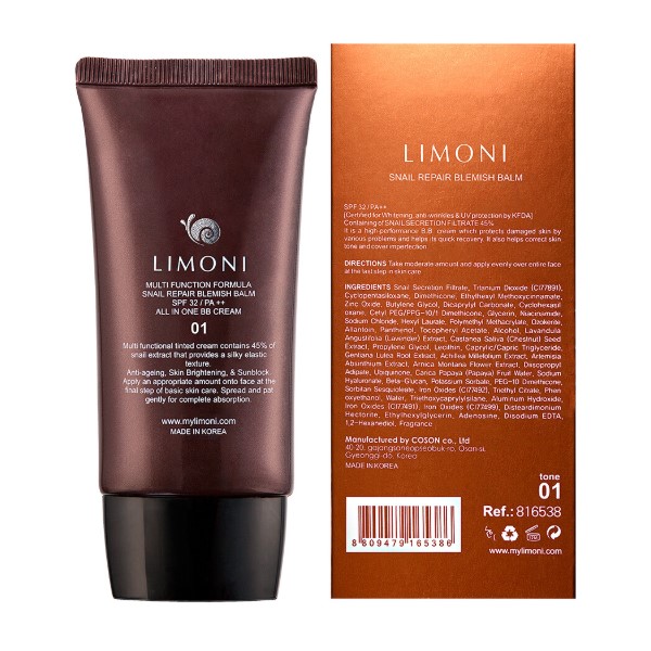 

Snail Repair Blemish Balm Bb-Крем Для Лица С Экстрактом Секреции Улитки № 1 50Мл