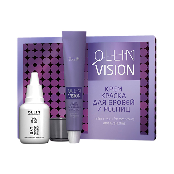 VISION SET Крем-краска для бровей и ресниц графит 20 мл