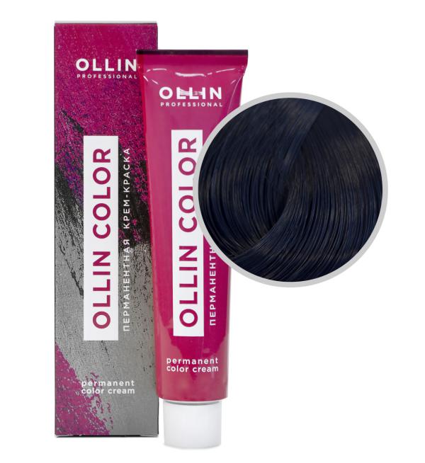 OLLIN COLOR Крем-краска для волос 60 мл № 1/0 иссиня-черный