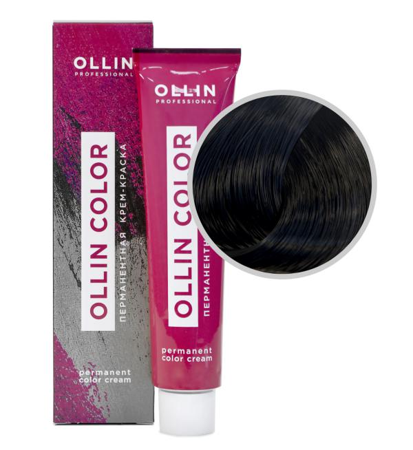 OLLIN COLOR Крем-краска для волос 60 мл № 2/0 черный