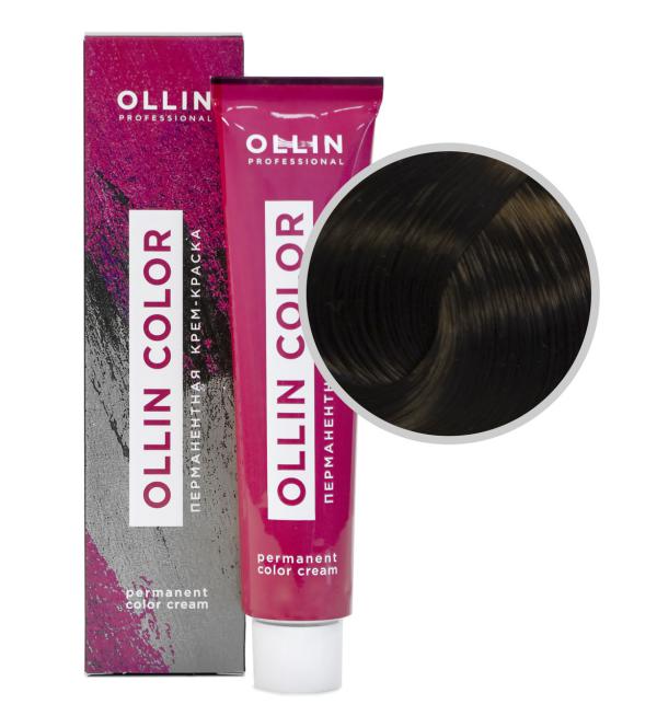 OLLIN COLOR Крем-краска для волос 60 мл № 4/1 шатен пепельный