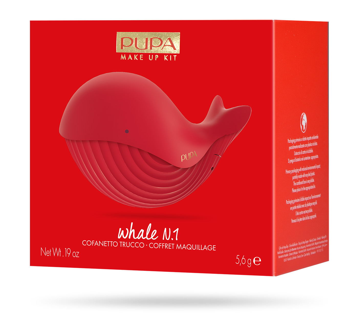 Набор Шкатулка для макияжа WHALE 1 № 004 Красный
