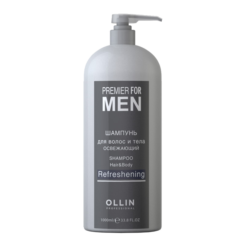 PREMIER FOR MEN Шампунь для волос и тела освежающий 1000 мл
