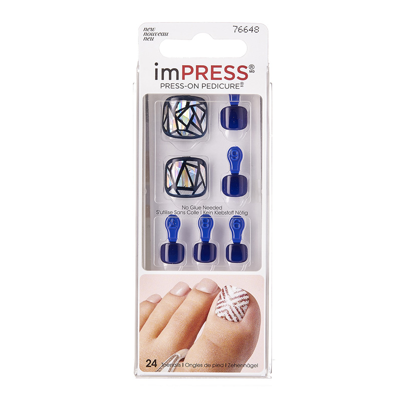 IMPRESS FALSE NAILS PRESS ON PEDICURE Твердый лак Педикюр Флорентийская мозаика BIPT016C