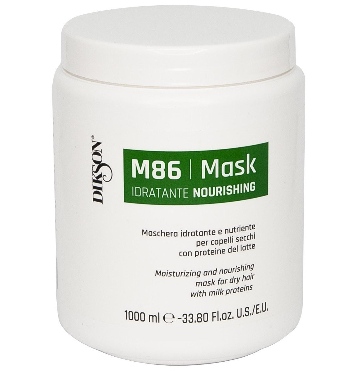 IDRATANTE NOURISHING M86 Увлажняющая и питательная маска для сухих волос с протеинами молока 1000 мл