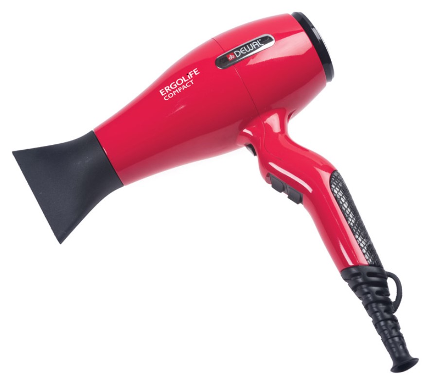 ERGOLIFE COMPACT 03-002 RED Фен красный 2000 Вт ионизация 2 насадки