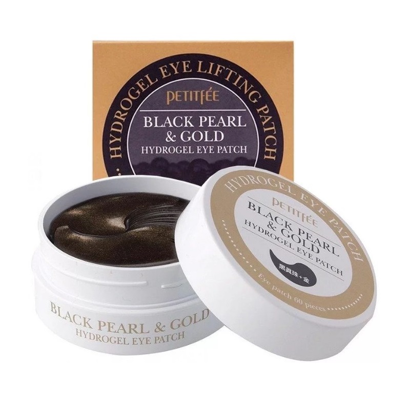 BLACK PEARL GOLD Патчи гидрогелевые для области вокруг глаз с коллоидным золотом и пудрой черного жемчуга 60 шт