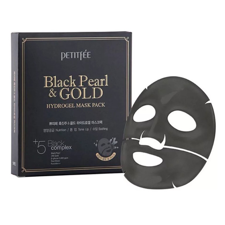 BLACK PEARL GOLD Маска для лица гидрогелевая с черным жемчугом и золотом 32 г