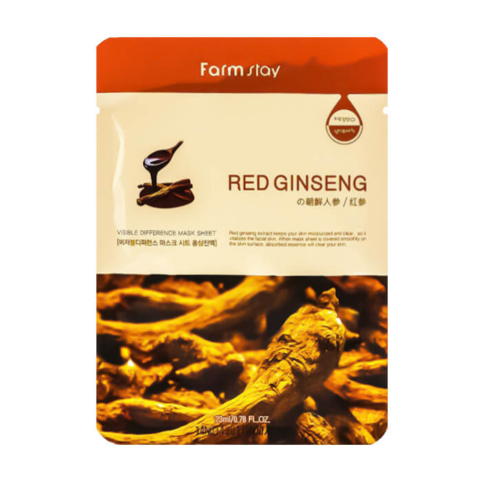 RED GINSENG Тканевая маска с экстрактом корня красного женьшеня 23 мл