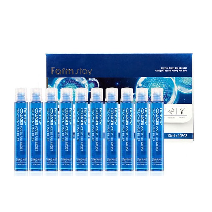 COLLAGEN WATER FULL MOIST TREATMENT HAIR FILLER Набор увлажняющих филлеров с коллагеном для волос 10 x 13 мл