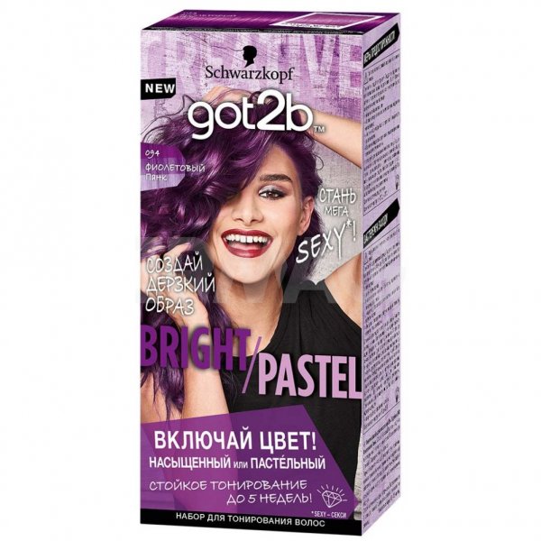 BRIGHT PASTEL Тонирующая краска для волос 094 Фиолетовый панк