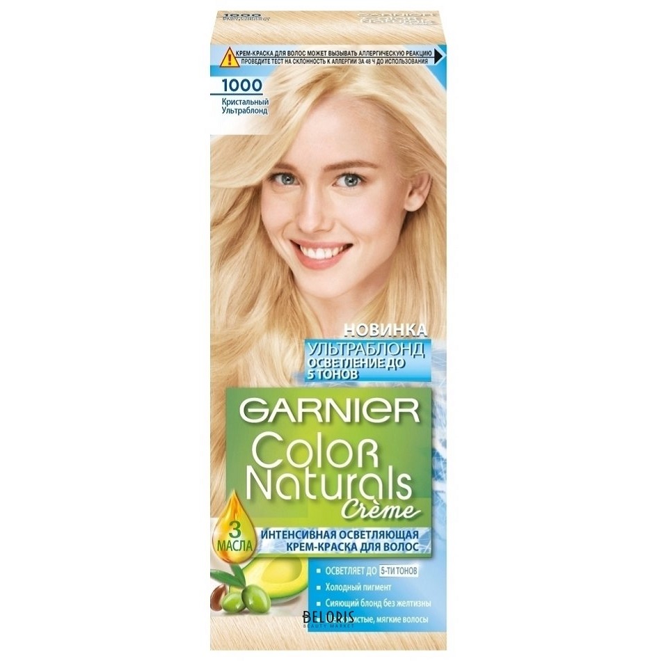 COLOR NATURALS Крем-краска для волос № 1000 Кристальный УльтраБлонд