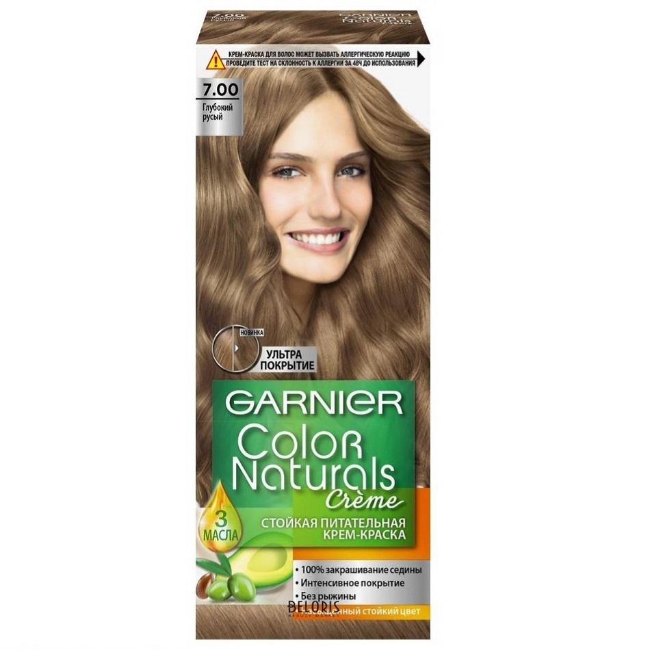 COLOR NATURALS Крем-краска для волос № 7.00 Глубокий русый