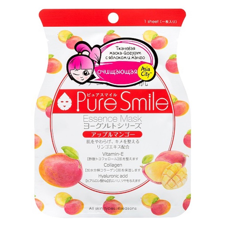 YOUGURT Маска для лица на йогуртовой основе с яблоком и манго 1 шт