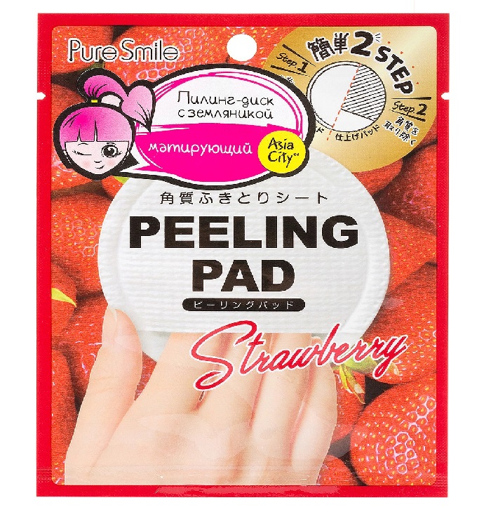 PEELING PAD Пилинг-диск для лица с экстрактом земляники 1 шт