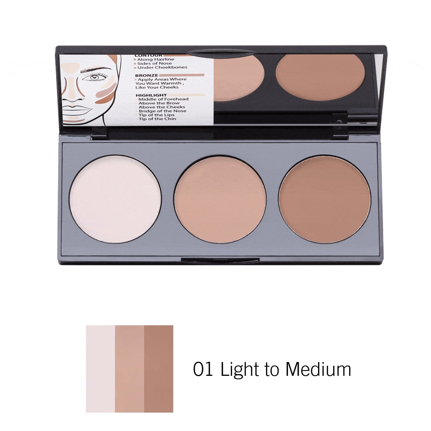 PERFECTING CONTOUR KIT Кремовая палетка для контурирования лица № 01