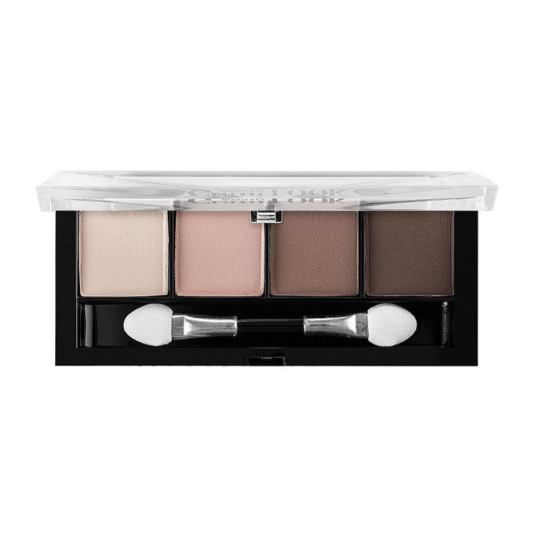 GLAM LOOK Тени 4-х цветные № 1 св.св.беж св.розовый беж коричневый