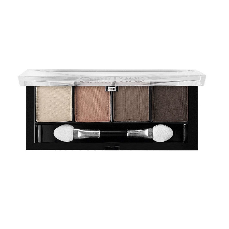 GLAM LOOK Тени 4-х цветные № 2 белый натур. св.беж коричневый