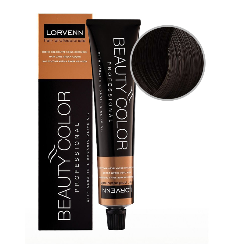 BEAUTY COLOR PROFESSIONAL Стойкая крем-краска для волос № 4.07 НАТУРАЛЬНЫЙ КОФЕЙНО-КОРИЧНЕВЫЙ 70 мл