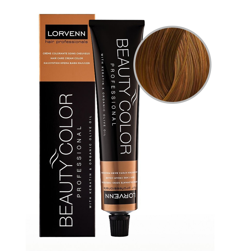 BEAUTY COLOR PROFESSIONAL Стойкая крем-краска для волос № 8.34 СВЕТЛЫЙ БЛОНД ЗОЛОТИСТО-МЕДНЫЙ 70 мл