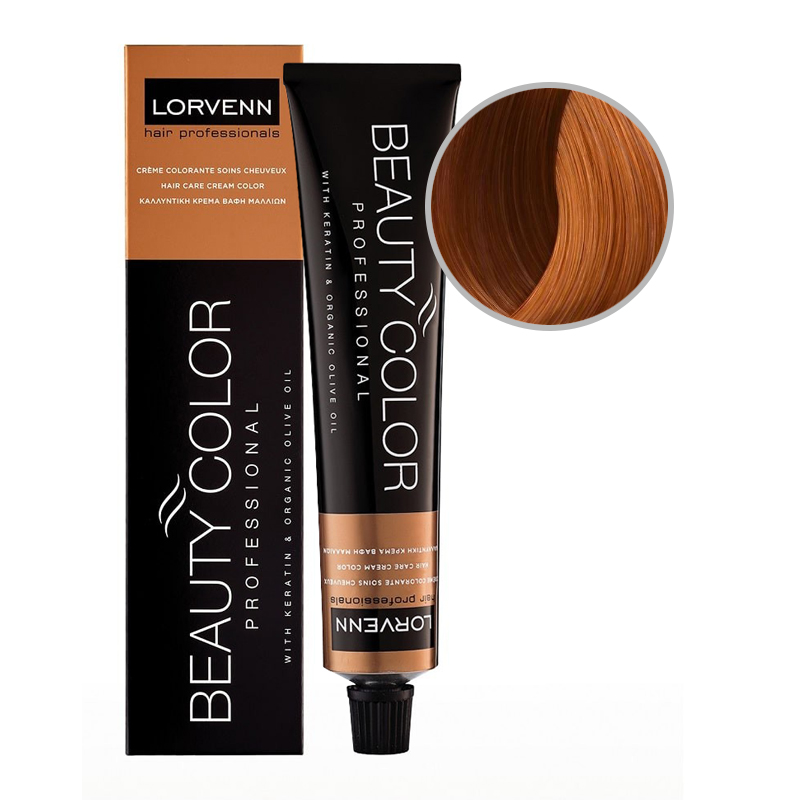 BEAUTY COLOR PROFESSIONAL Стойкая крем-краска для волос № 8.43 ОРАНЖЕВЫЙ ЗОЛОТИСТЫЙ 70 мл