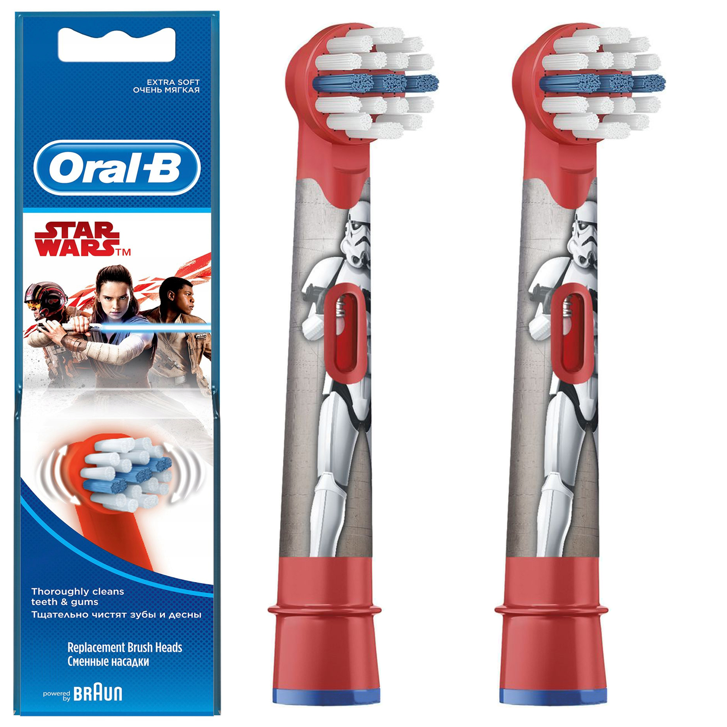 Stages Power StarWars Kids Насадки для электрической зубной щетки детские 2 шт