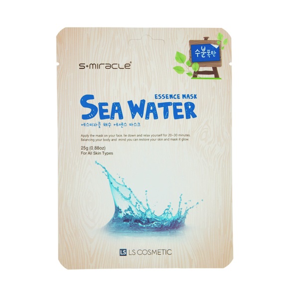 S MIRACLE SEA WATER Маска для лица с морской водой 1 шт