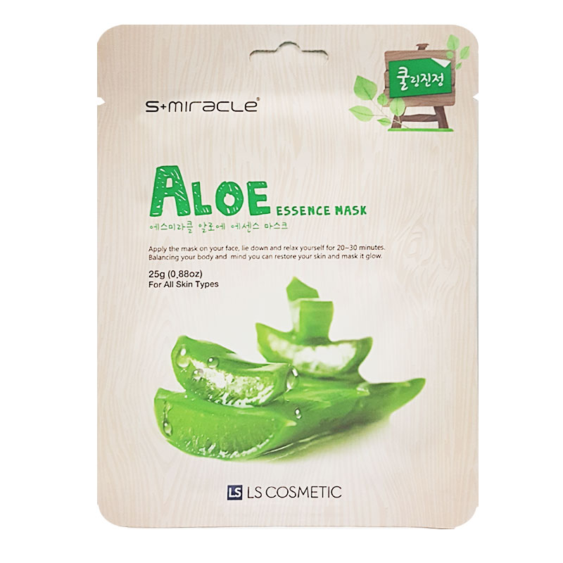 S MIRACLE ALOE Маска для лица с экстрактом алоэ 1 шт