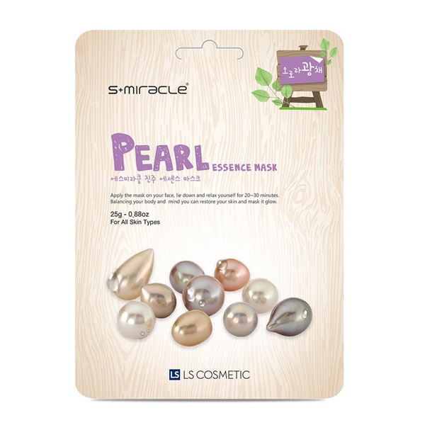 S MIRACLE PEARL Маска для лица с экстрактом жемчуга 1 шт