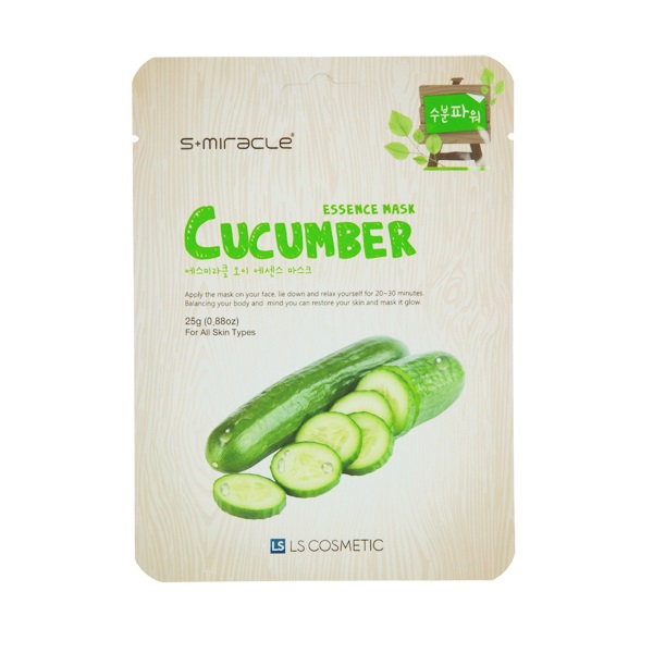 S MIRACLE CUCUMBER Маска для лица с экстрактом огурца 1 шт
