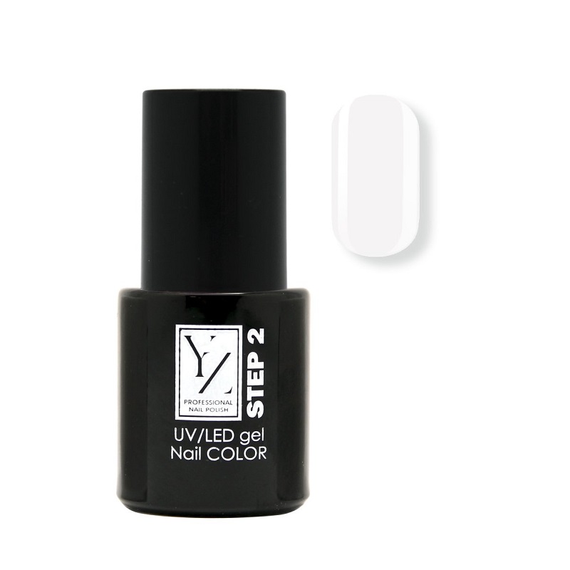 UV/LED GEL NAIL COLOR Гель-лак Насыщенный цвет № 6408 белая эмаль