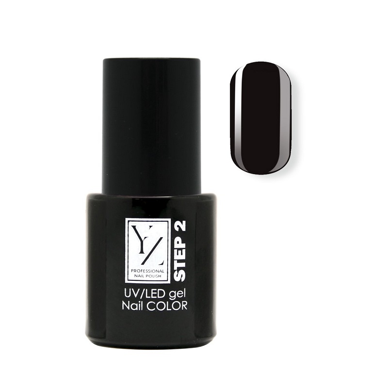 UV/LED GEL NAIL COLOR Гель-лак Насыщенный цвет № 6419 черная эмаль