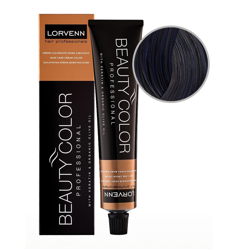 BEAUTY COLOR PROFESSIONAL Стойкая крем-краска для волос № 1 black blue 70 мл