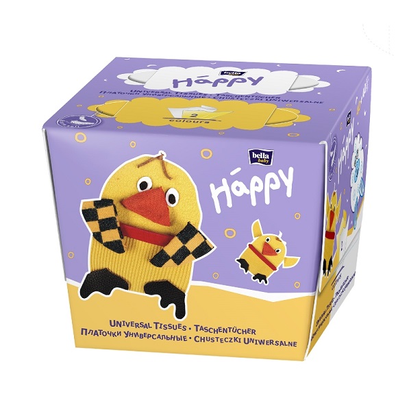 BABY HAPPY Платочки универсальные двухслойные 2 цвета 80 шт