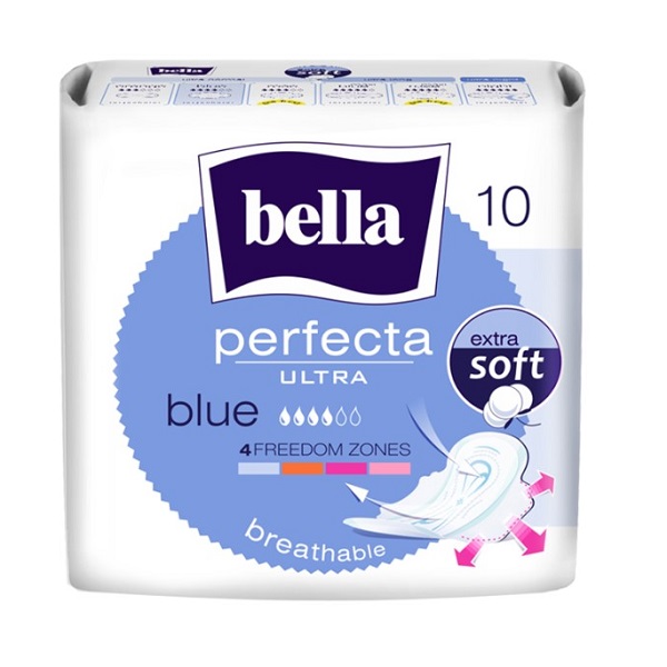 PERFECTA ULTRA BLUE Прокладки женские супертонкие 10 шт