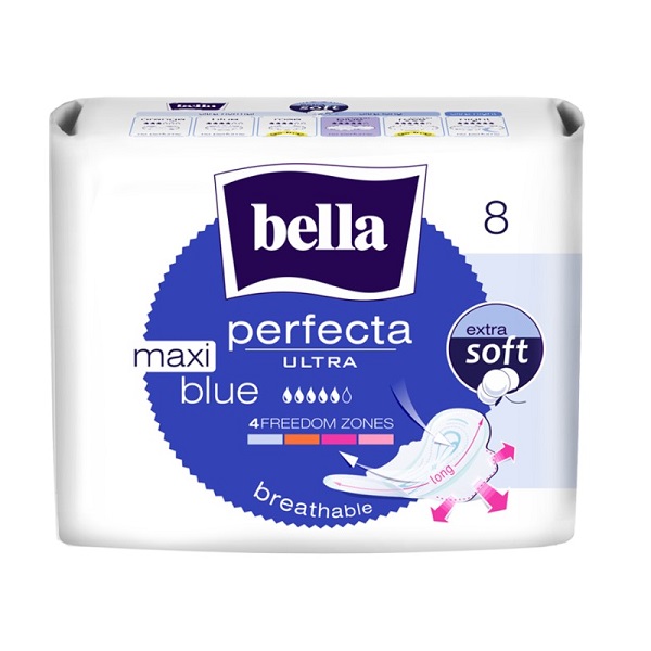 PERFECTA ULTRA MAXI BLUE Прокладки женские супертонкие 8 шт