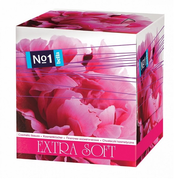 Платочки косметические двухслойные Extra Soft №1 Пиония 80 шт