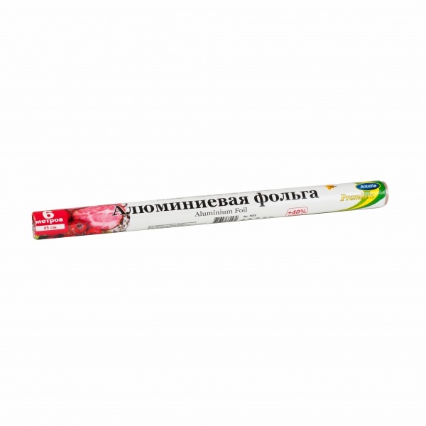 Алюминиевая фольга 6м x 45см ролик