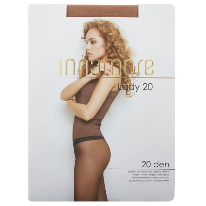 Колготки Lady 20, Полиамид 88%, Эластан 12%, miele 2