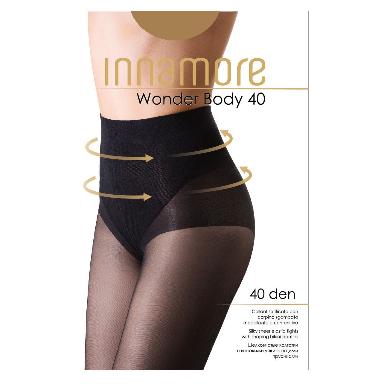 Колготки Wonder Body 40, Полиамид 78%,Эластан 19%, Хлопок 3% daino 3